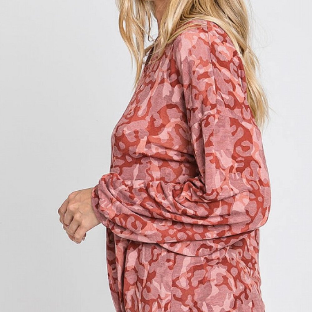 Geegee Plus Self Tie Multi Print Long Sleeve Top - image 4